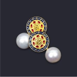 Elegant Handmade Silver Faux Pearl Earrings